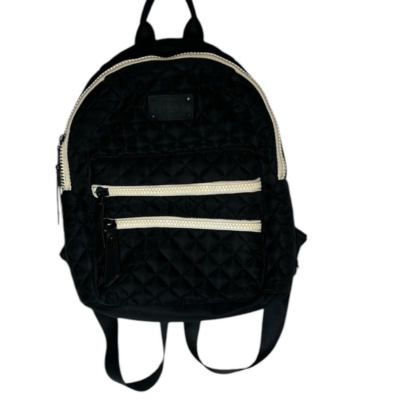 Steve Madden Handbags - Steve Madden Black Minimalist Backpack with Textured Fabric